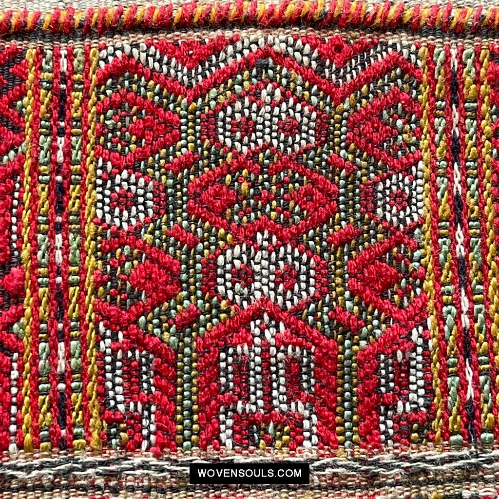 1614 Old Chinese Hainan Run Li Ethnic Minority Woven Skirt-WOVENSOULS Antique Textiles & Art Gallery