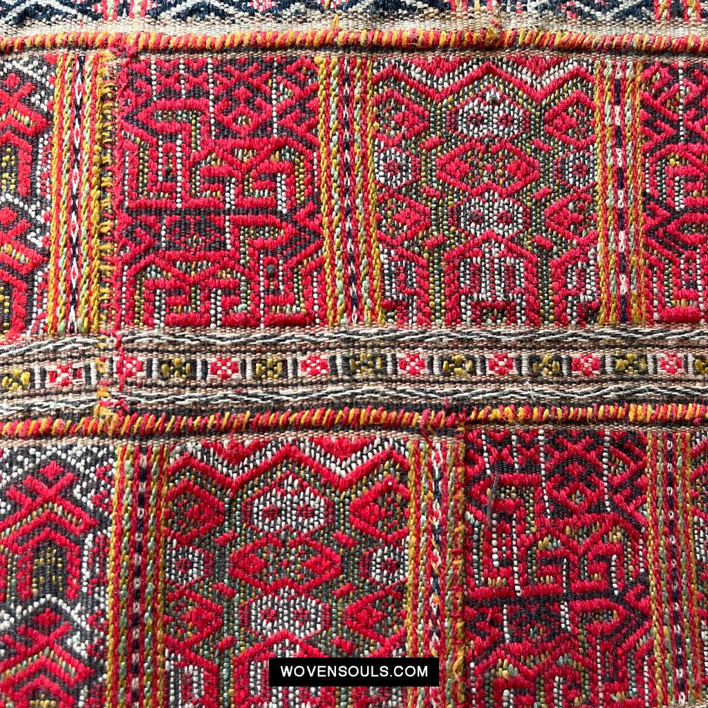 1614 Old Chinese Hainan Run Li Ethnic Minority Woven Skirt-WOVENSOULS Antique Textiles & Art Gallery