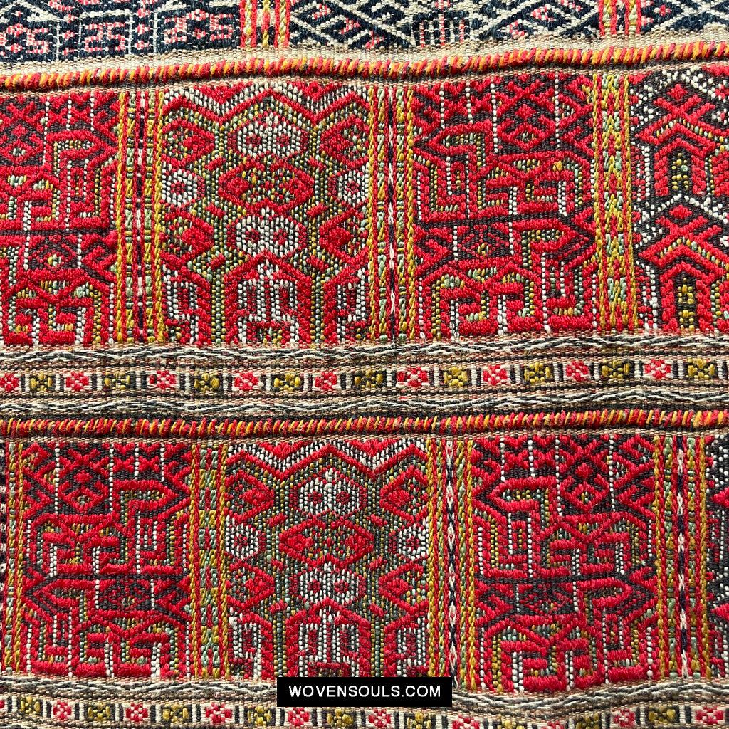 1614 Old Chinese Hainan Run Li Ethnic Minority Woven Skirt-WOVENSOULS Antique Textiles & Art Gallery
