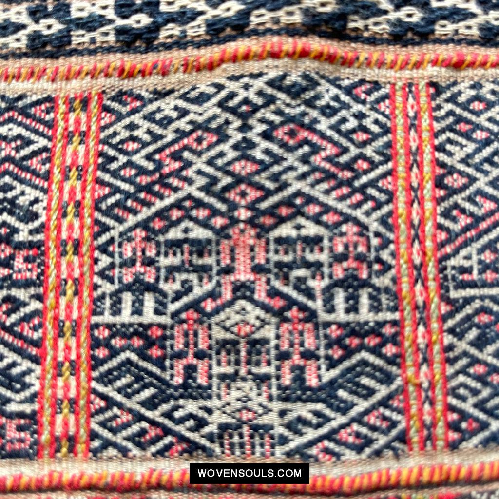 1614 Old Chinese Hainan Run Li Ethnic Minority Woven Skirt-WOVENSOULS Antique Textiles & Art Gallery