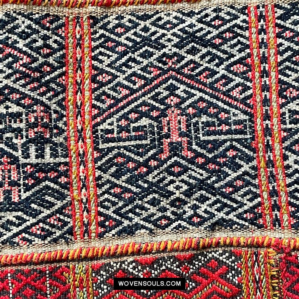 1614 Old Chinese Hainan Run Li Ethnic Minority Woven Skirt-WOVENSOULS Antique Textiles & Art Gallery