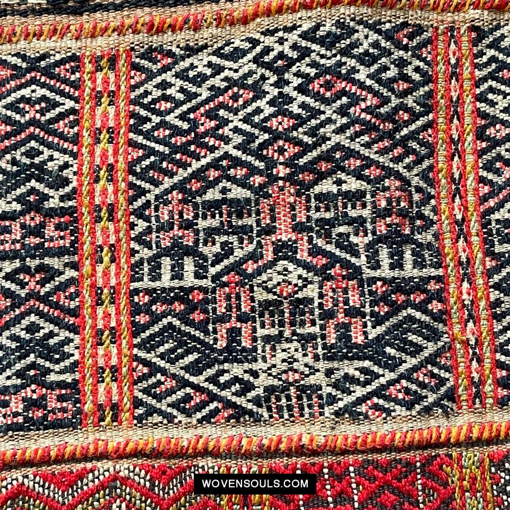 1614 Old Chinese Hainan Run Li Ethnic Minority Woven Skirt-WOVENSOULS Antique Textiles & Art Gallery