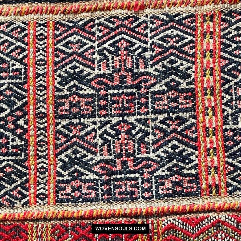 1614 Old Chinese Hainan Run Li Ethnic Minority Woven Skirt-WOVENSOULS Antique Textiles & Art Gallery