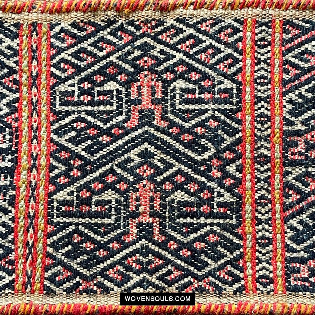 1614 Old Chinese Hainan Run Li Ethnic Minority Woven Skirt-WOVENSOULS Antique Textiles & Art Gallery