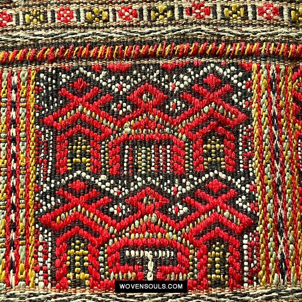 1614 Old Chinese Hainan Run Li Ethnic Minority Woven Skirt-WOVENSOULS Antique Textiles & Art Gallery