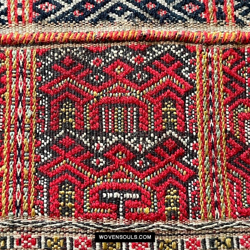 1614 Old Chinese Hainan Run Li Ethnic Minority Woven Skirt-WOVENSOULS Antique Textiles & Art Gallery