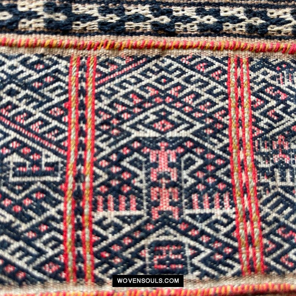 1614 Old Chinese Hainan Run Li Ethnic Minority Woven Skirt-WOVENSOULS Antique Textiles & Art Gallery