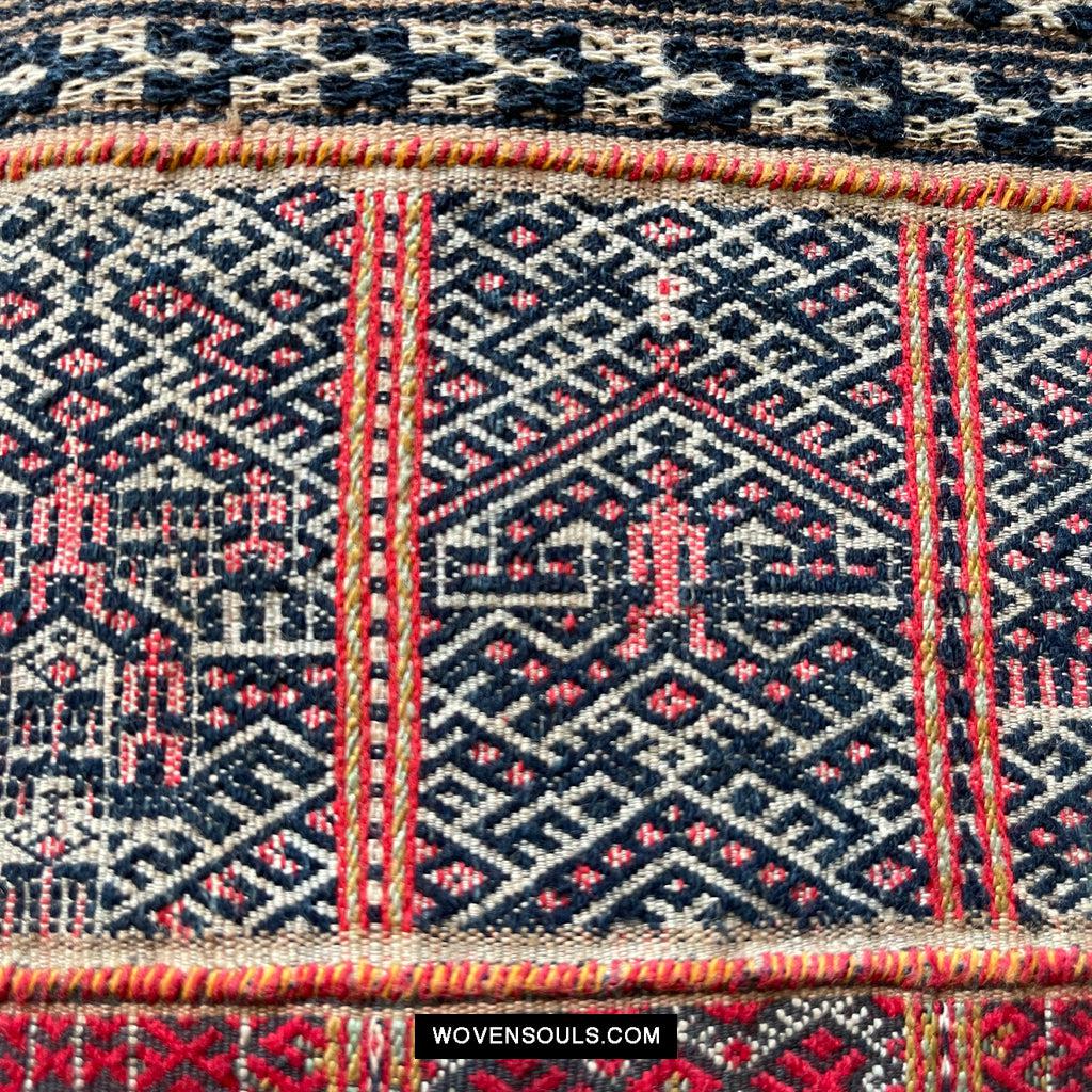 1614 Old Chinese Hainan Run Li Ethnic Minority Woven Skirt-WOVENSOULS Antique Textiles & Art Gallery