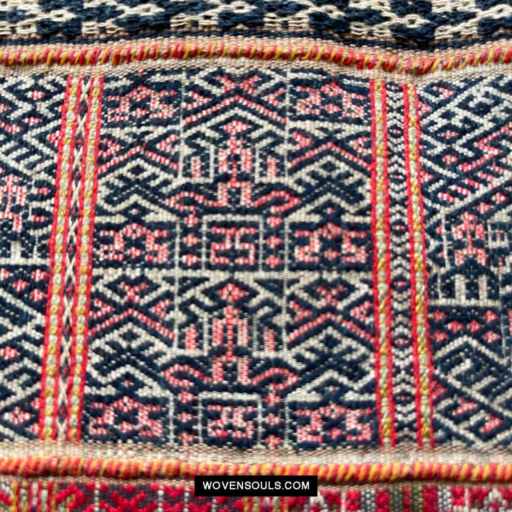 1614 Old Chinese Hainan Run Li Ethnic Minority Woven Skirt-WOVENSOULS Antique Textiles & Art Gallery