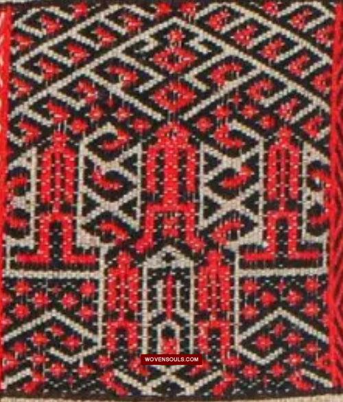 1615 Museum-Quality Old Chinese Hainan Run Li Ethnic Minority Woven Skirt-WOVENSOULS Antique Textiles & Art Gallery