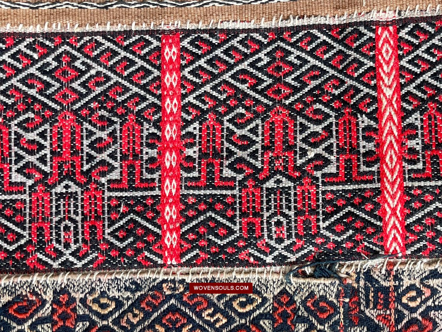 1615 Museum-Quality Old Chinese Hainan Run Li Ethnic Minority Woven Skirt-WOVENSOULS Antique Textiles & Art Gallery