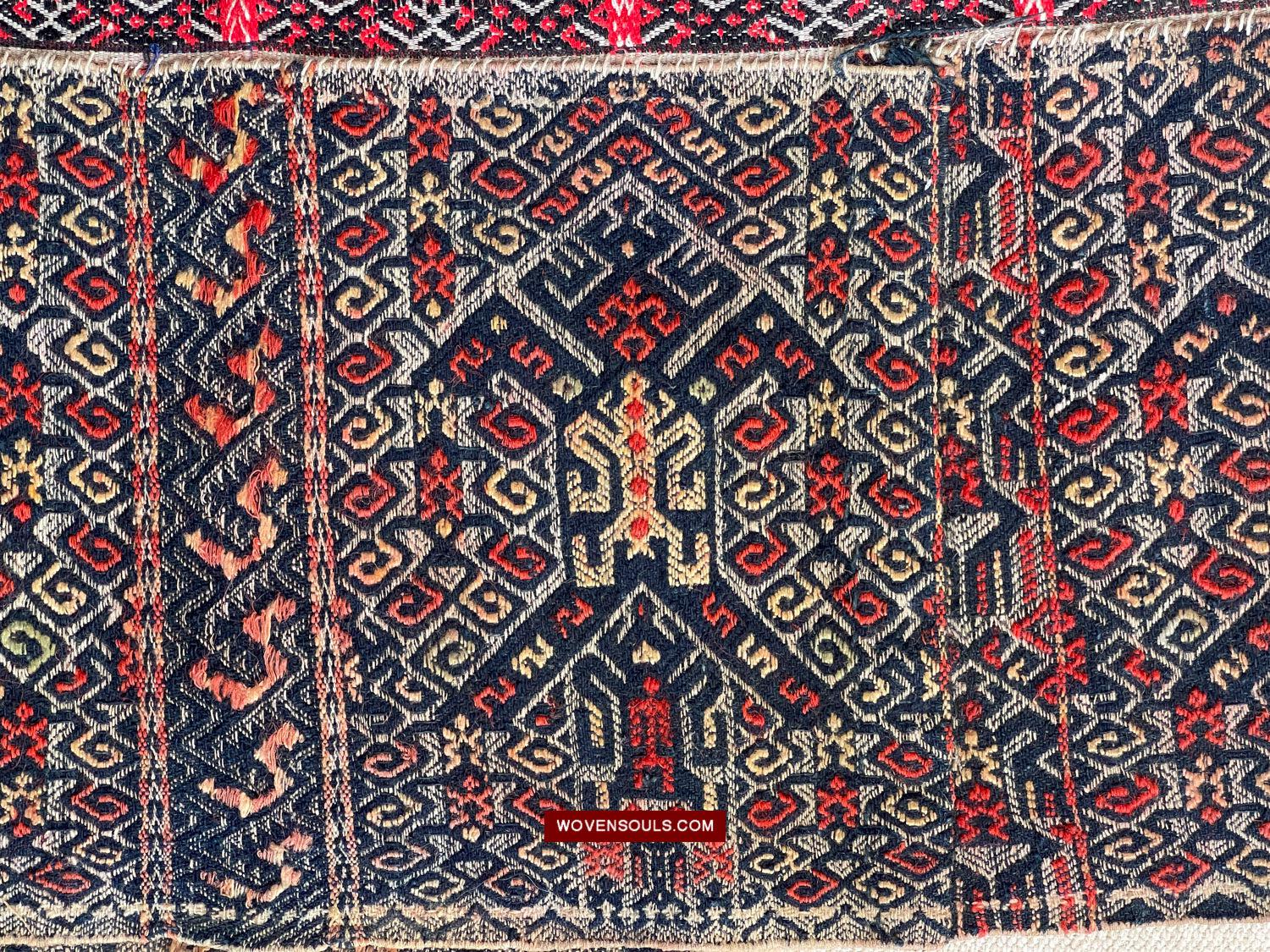 1615 Museum-Quality Old Chinese Hainan Run Li Ethnic Minority Woven Skirt-WOVENSOULS Antique Textiles & Art Gallery