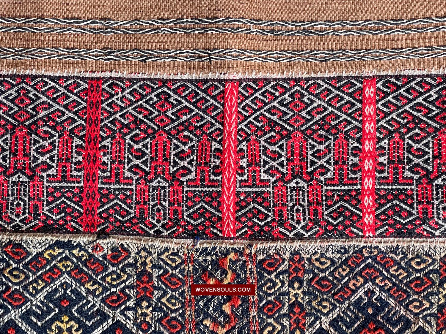 1615 Museum-Quality Old Chinese Hainan Run Li Ethnic Minority Woven Skirt-WOVENSOULS Antique Textiles & Art Gallery