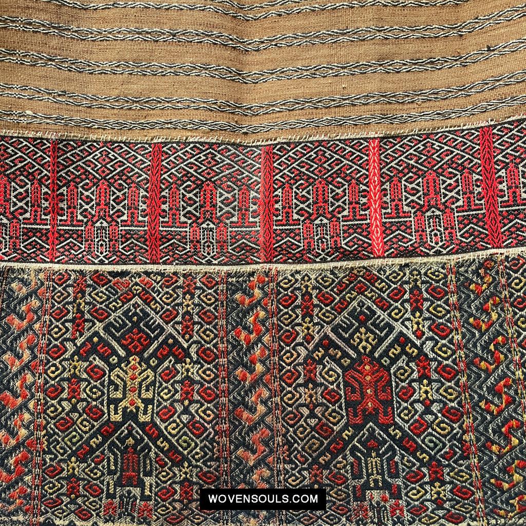 1615 Museum-Quality Old Chinese Hainan Run Li Ethnic Minority Woven Skirt-WOVENSOULS Antique Textiles & Art Gallery