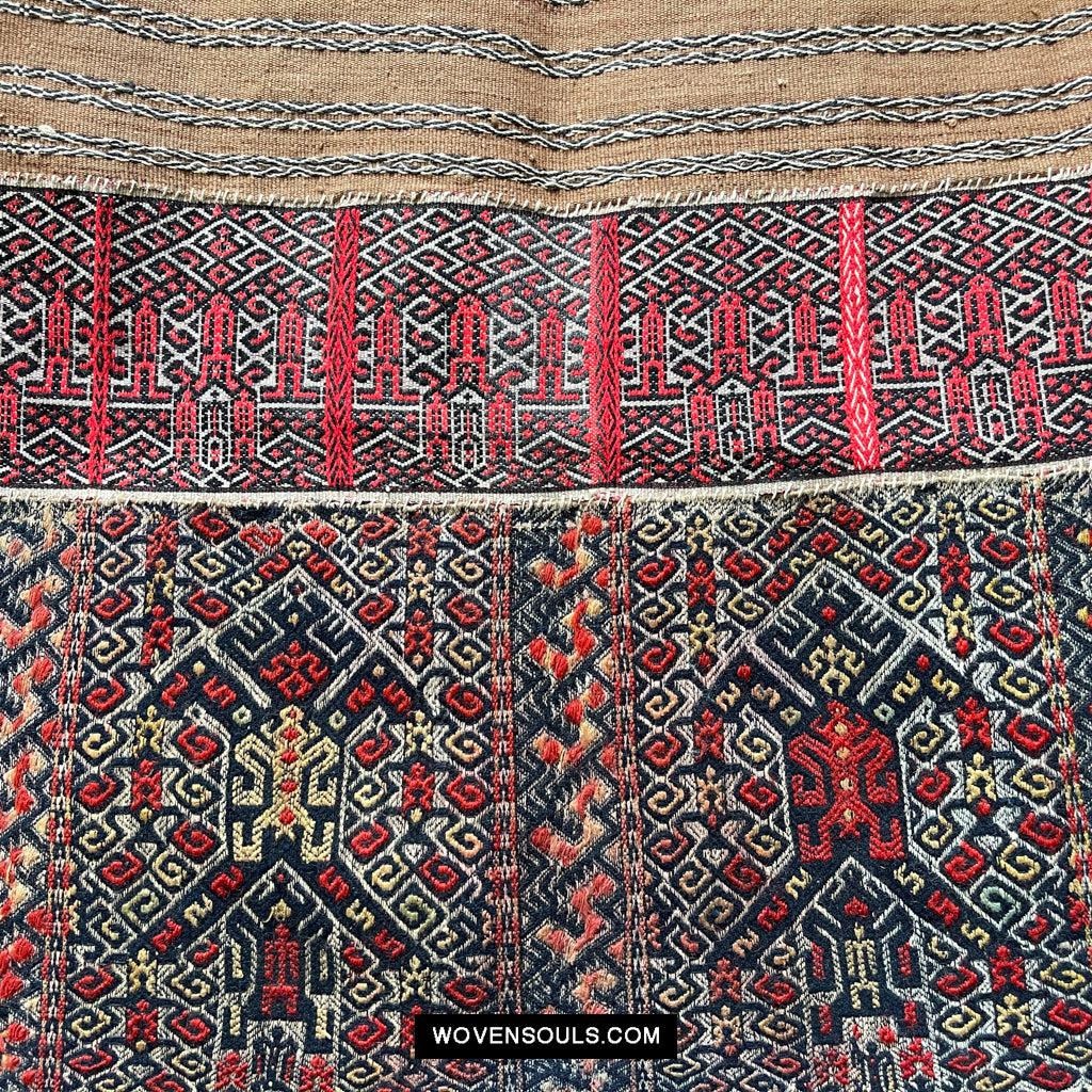 1615 Museum-Quality Old Chinese Hainan Run Li Ethnic Minority Woven Skirt-WOVENSOULS Antique Textiles & Art Gallery