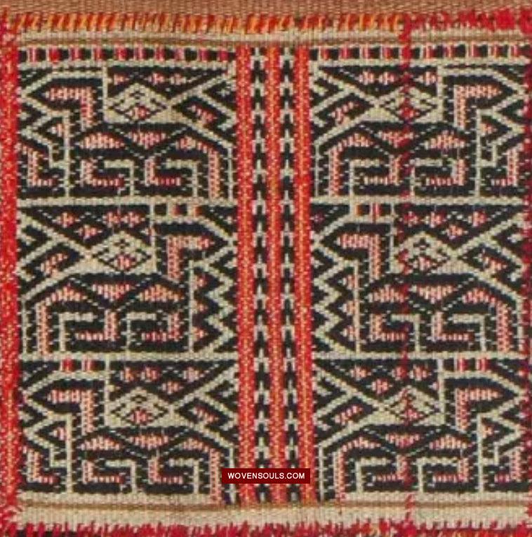 1616 Fine Old Chinese Hainan Run Li Ethnic Minority Woven Skirt-WOVENSOULS Antique Textiles & Art Gallery