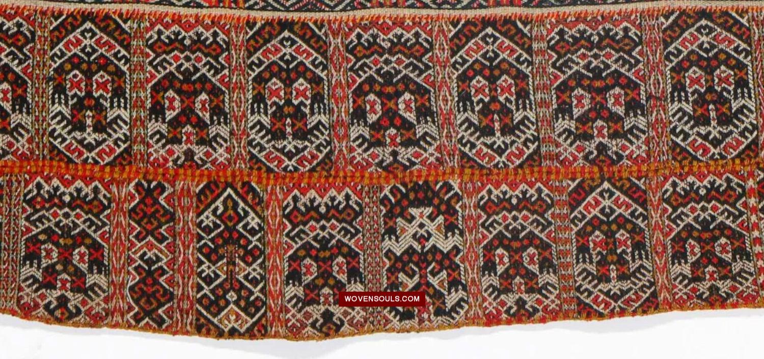 1616 Fine Old Chinese Hainan Run Li Ethnic Minority Woven Skirt-WOVENSOULS Antique Textiles & Art Gallery