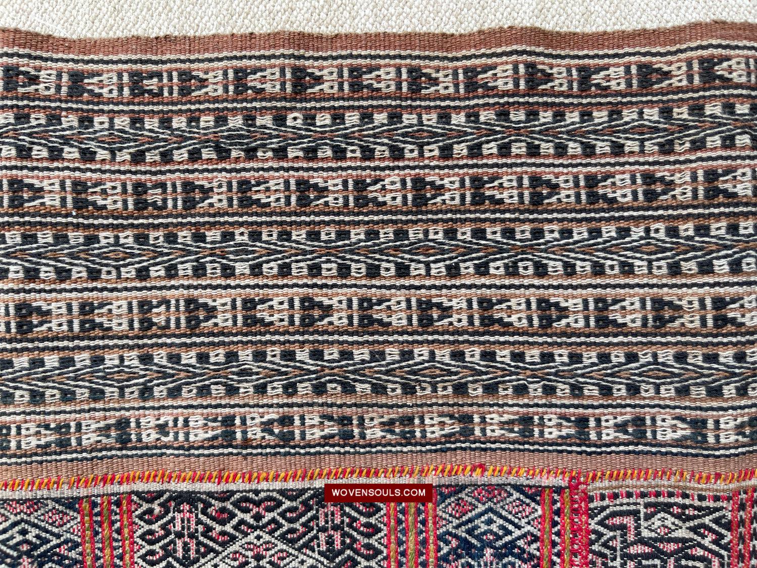 1616 Fine Old Chinese Hainan Run Li Ethnic Minority Woven Skirt-WOVENSOULS Antique Textiles & Art Gallery