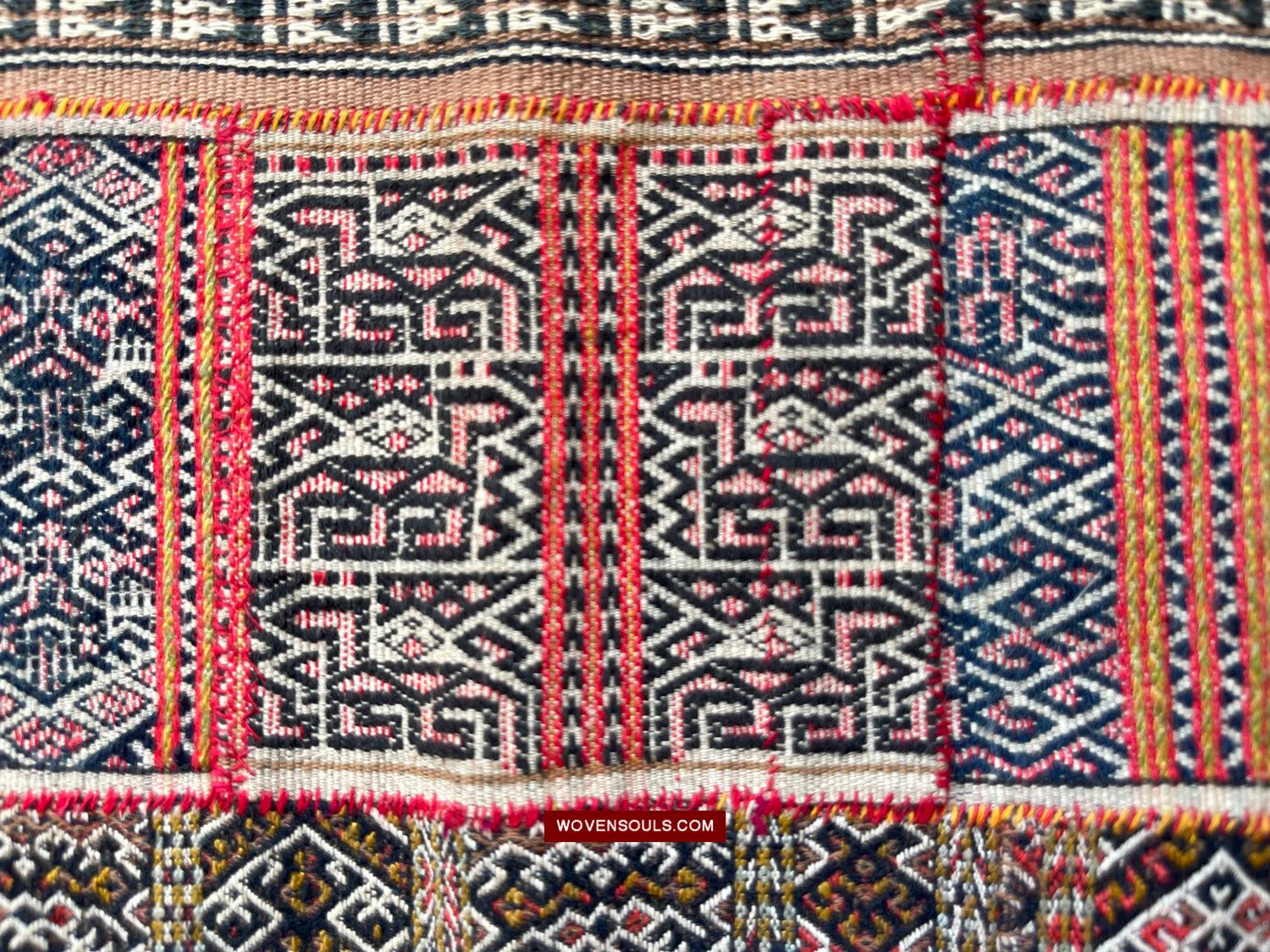 1616 Fine Old Chinese Hainan Run Li Ethnic Minority Woven Skirt-WOVENSOULS Antique Textiles & Art Gallery