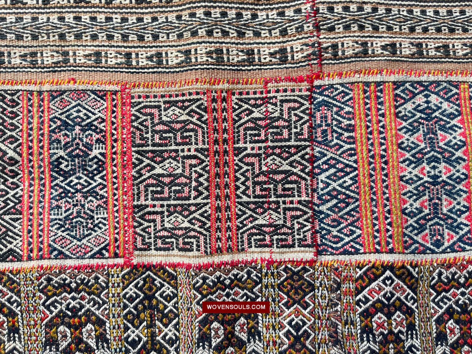 1616 Fine Old Chinese Hainan Run Li Ethnic Minority Woven Skirt-WOVENSOULS Antique Textiles & Art Gallery