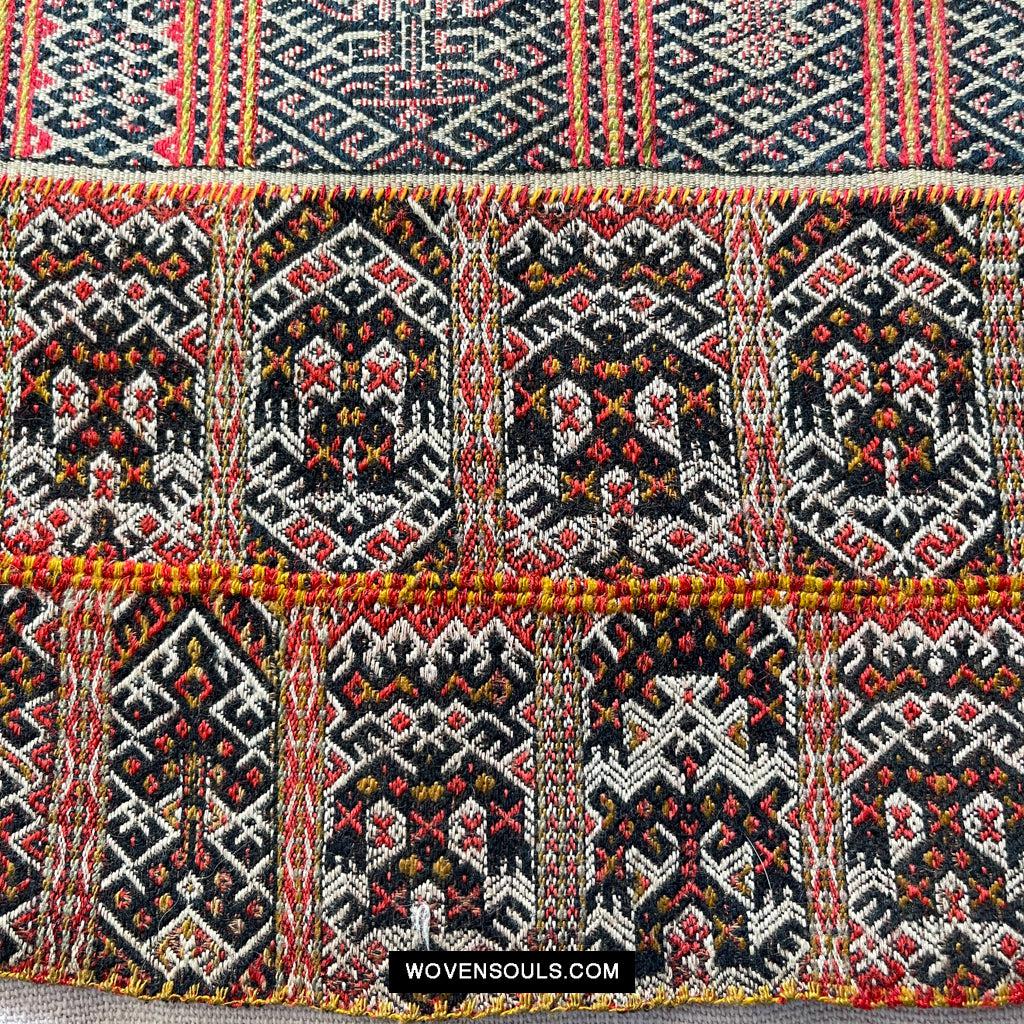 1616 Fine Old Chinese Hainan Run Li Ethnic Minority Woven Skirt-WOVENSOULS Antique Textiles & Art Gallery