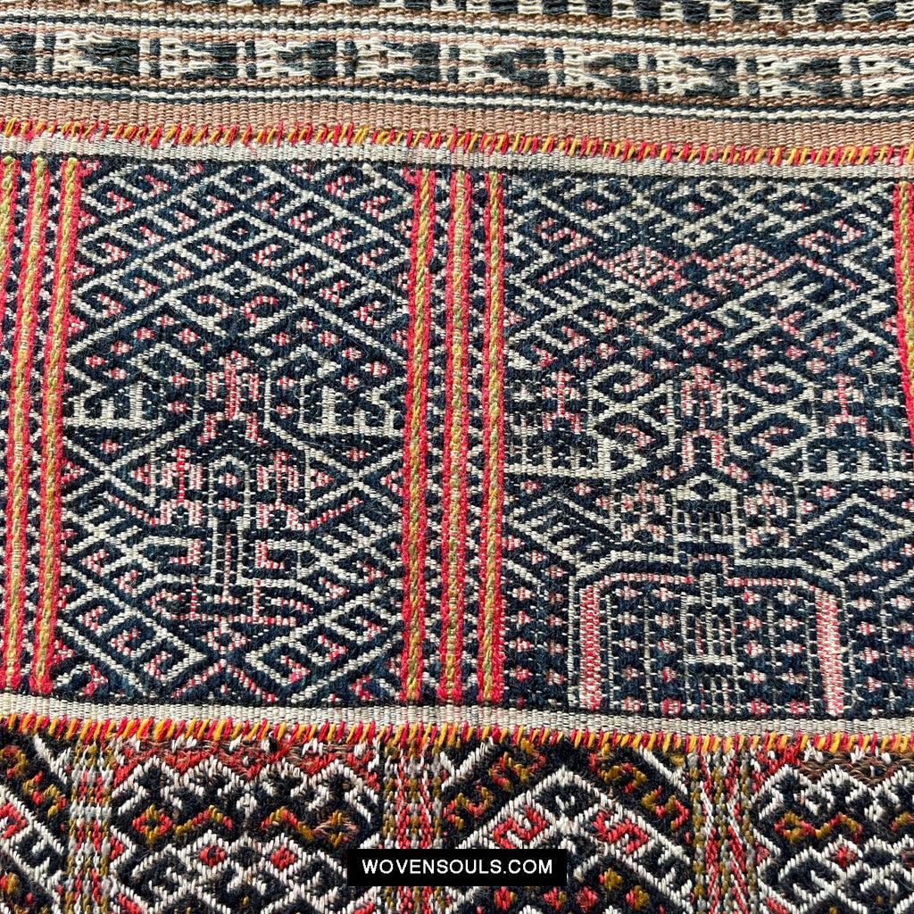 1616 Fine Old Chinese Hainan Run Li Ethnic Minority Woven Skirt-WOVENSOULS Antique Textiles & Art Gallery