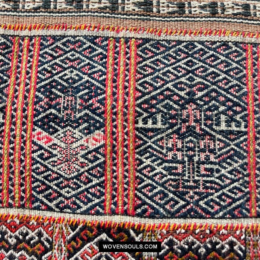 1616 Fine Old Chinese Hainan Run Li Ethnic Minority Woven Skirt-WOVENSOULS Antique Textiles & Art Gallery