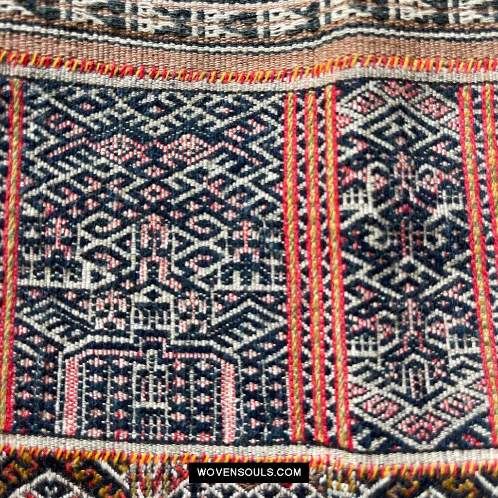 1616 Fine Old Chinese Hainan Run Li Ethnic Minority Woven Skirt-WOVENSOULS Antique Textiles & Art Gallery
