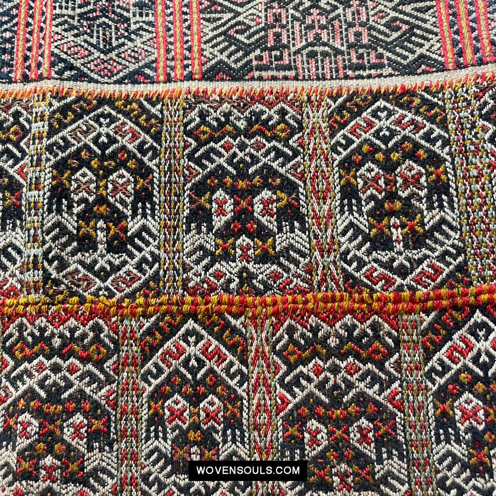 1616 Fine Old Chinese Hainan Run Li Ethnic Minority Woven Skirt-WOVENSOULS Antique Textiles & Art Gallery