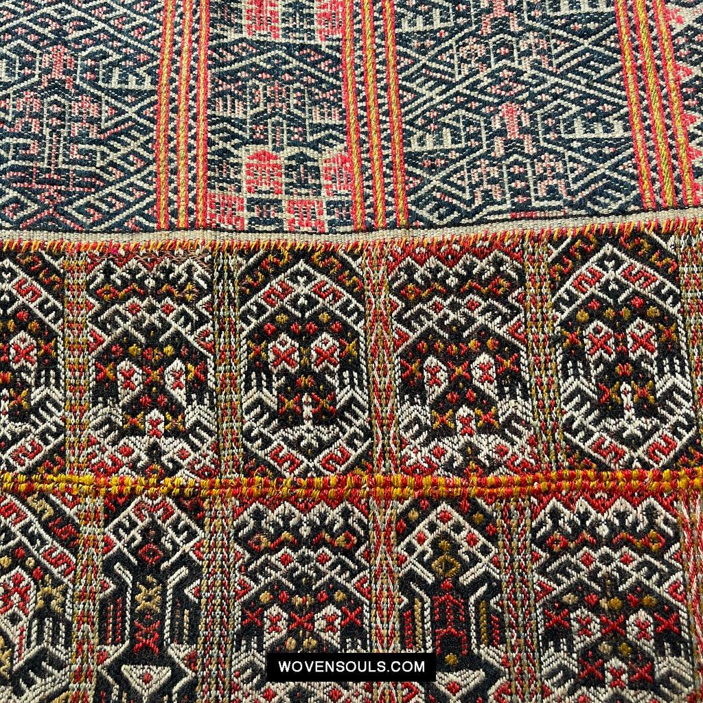 1616 Fine Old Chinese Hainan Run Li Ethnic Minority Woven Skirt-WOVENSOULS Antique Textiles & Art Gallery