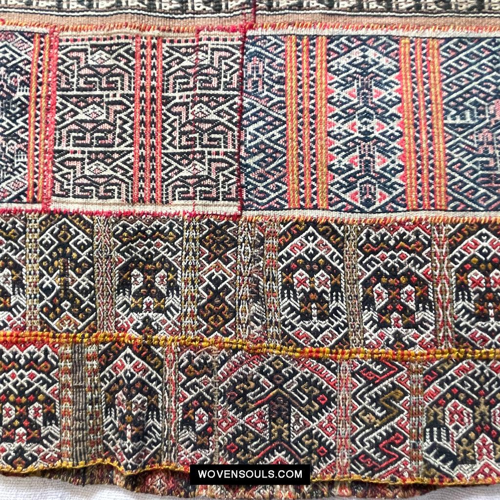 1616 Fine Old Chinese Hainan Run Li Ethnic Minority Woven Skirt-WOVENSOULS Antique Textiles & Art Gallery