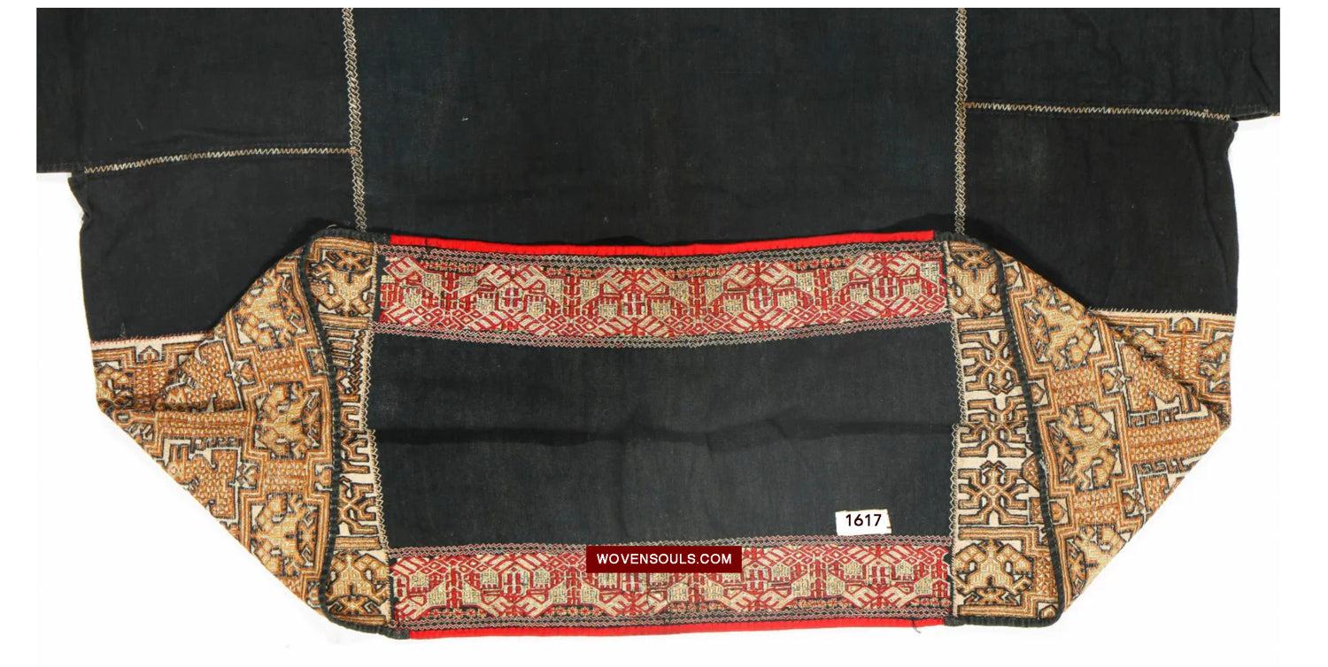 1617 Museum-Quality Old Chinese Hainan Run Li Ethnic Minority Woven Tunic Jacket-WOVENSOULS Antique Textiles & Art Gallery