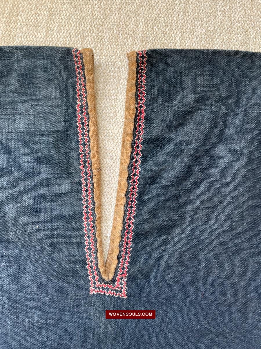 1617 Museum-Quality Old Chinese Hainan Run Li Ethnic Minority Woven Tunic Jacket-WOVENSOULS Antique Textiles & Art Gallery