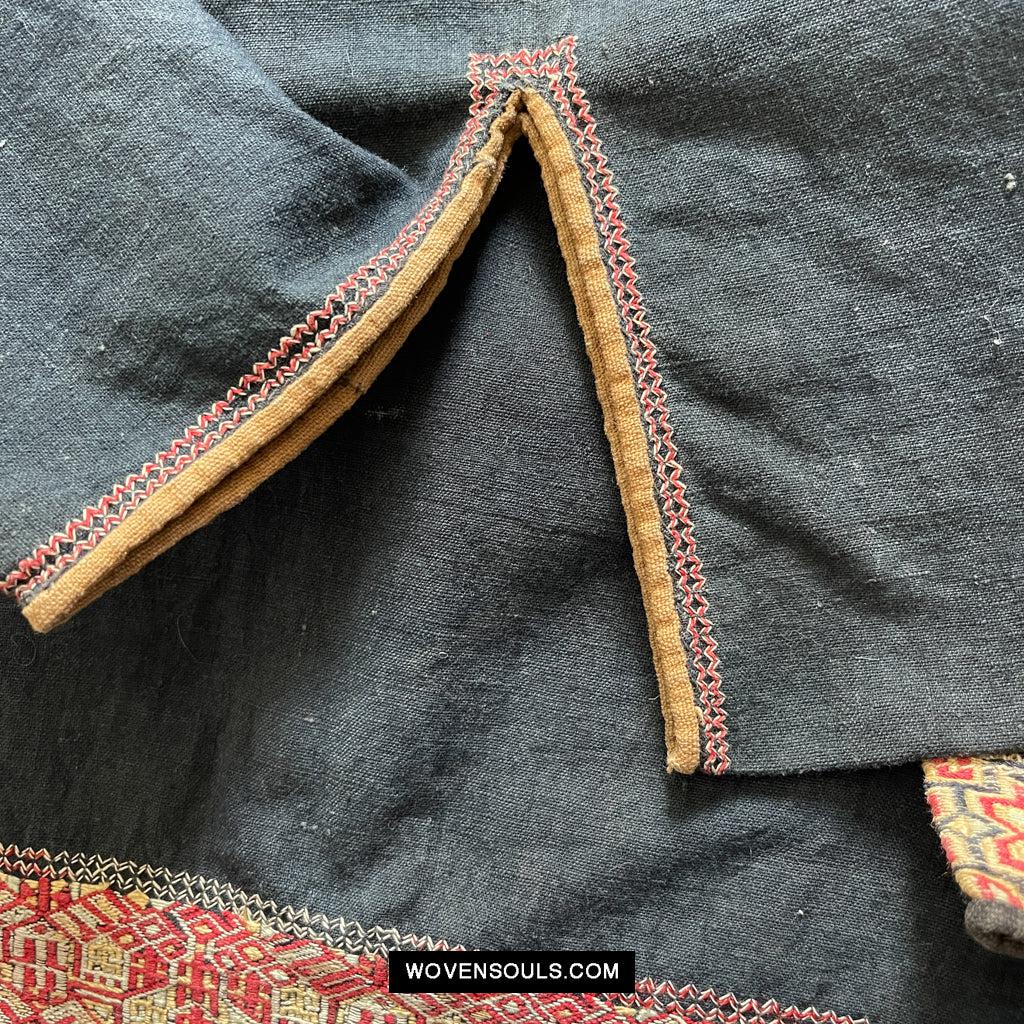 1617 Museum-Quality Old Chinese Hainan Run Li Ethnic Minority Woven Tunic Jacket-WOVENSOULS Antique Textiles & Art Gallery