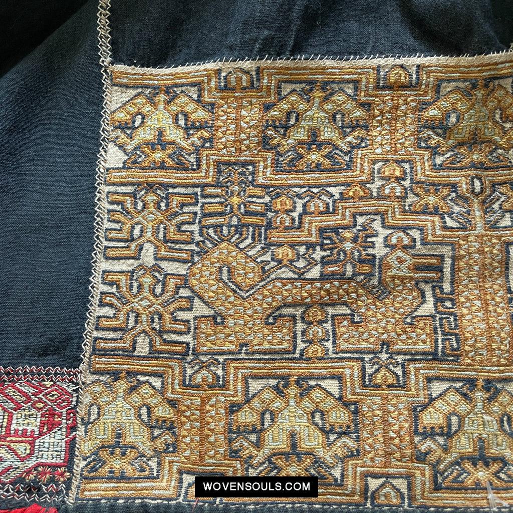 1617 Museum-Quality Old Chinese Hainan Run Li Ethnic Minority Woven Tunic Jacket-WOVENSOULS Antique Textiles & Art Gallery