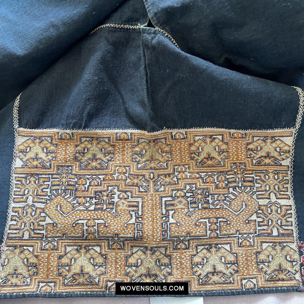 1617 Museum-Quality Old Chinese Hainan Run Li Ethnic Minority Woven Tunic Jacket-WOVENSOULS Antique Textiles & Art Gallery