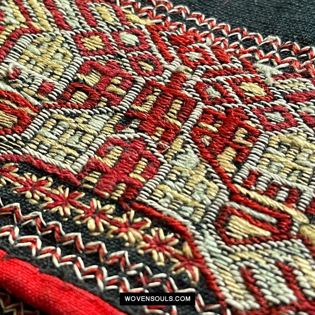 1617 Museum-Quality Old Chinese Hainan Run Li Ethnic Minority Woven Tunic Jacket-WOVENSOULS Antique Textiles & Art Gallery