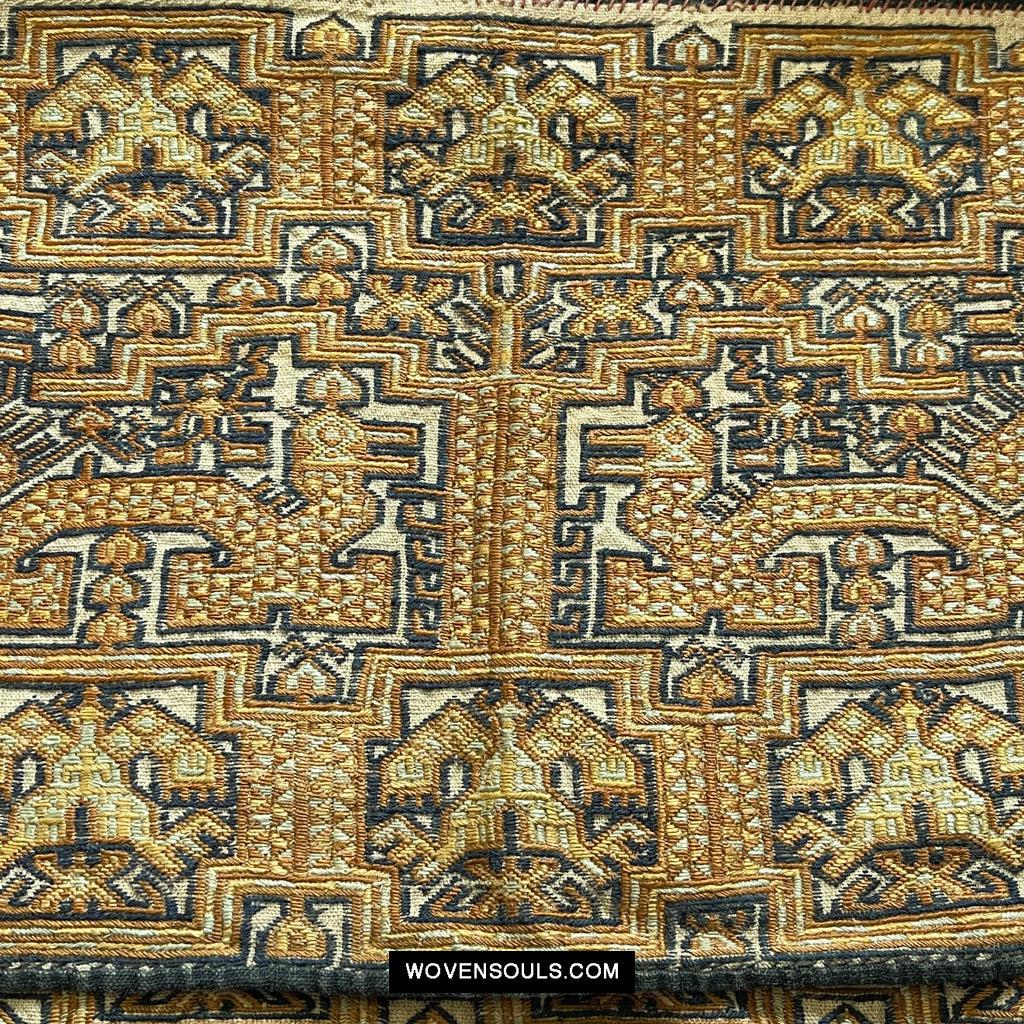 1617 Museum-Quality Old Chinese Hainan Run Li Ethnic Minority Woven Tunic Jacket-WOVENSOULS Antique Textiles & Art Gallery