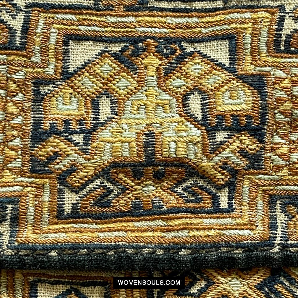 1617 Museum-Quality Old Chinese Hainan Run Li Ethnic Minority Woven Tunic Jacket-WOVENSOULS Antique Textiles & Art Gallery