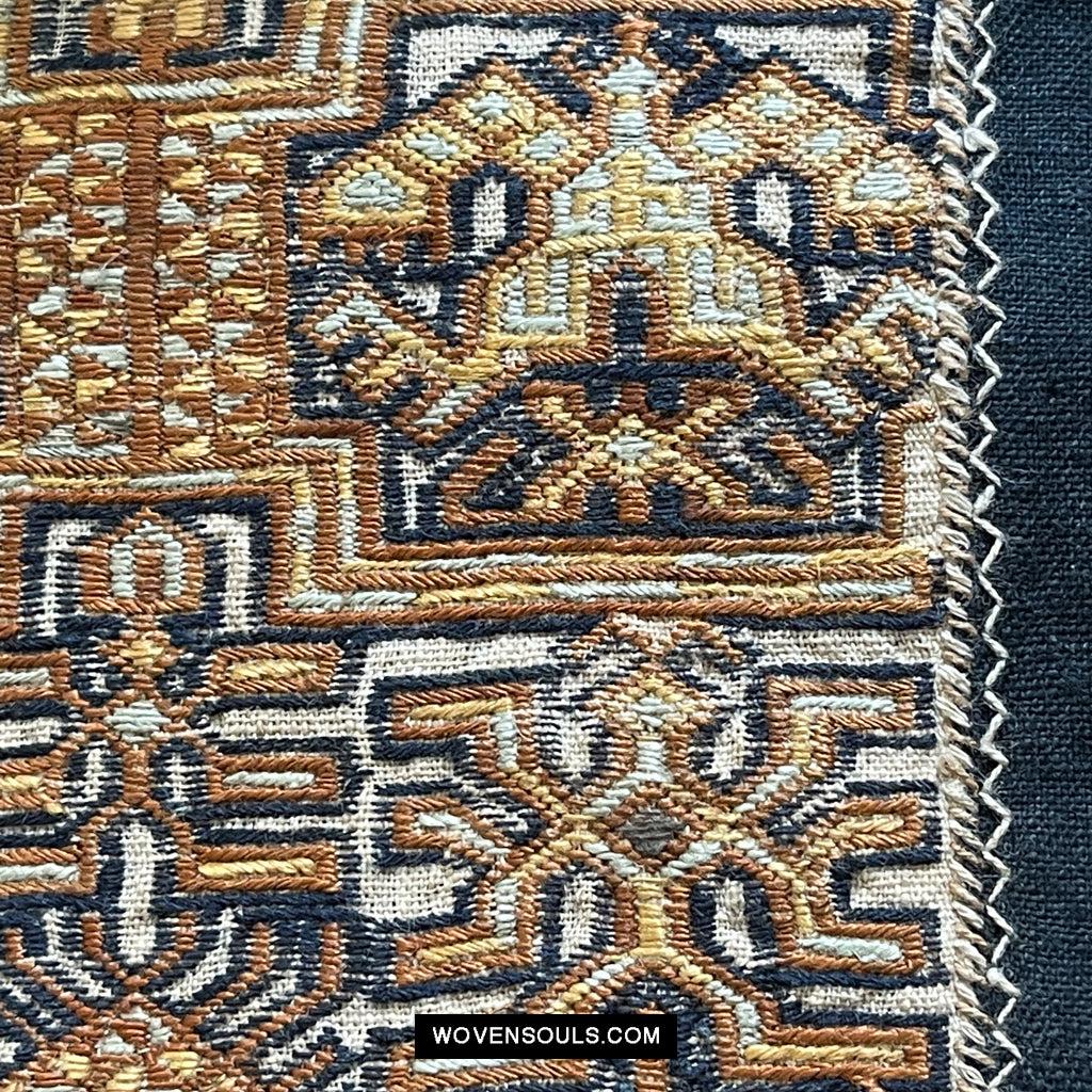 1617 Museum-Quality Old Chinese Hainan Run Li Ethnic Minority Woven Tunic Jacket-WOVENSOULS Antique Textiles & Art Gallery