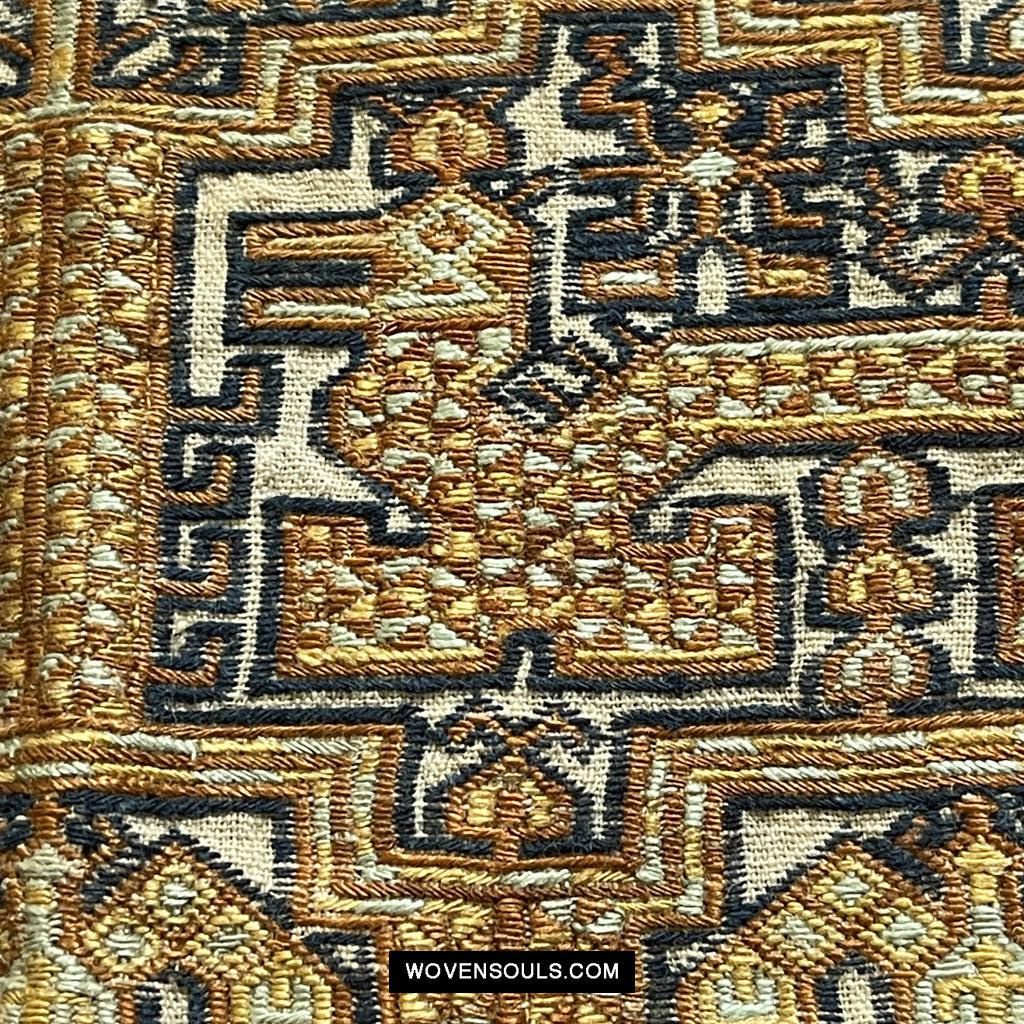 1617 Museum-Quality Old Chinese Hainan Run Li Ethnic Minority Woven Tunic Jacket-WOVENSOULS Antique Textiles & Art Gallery