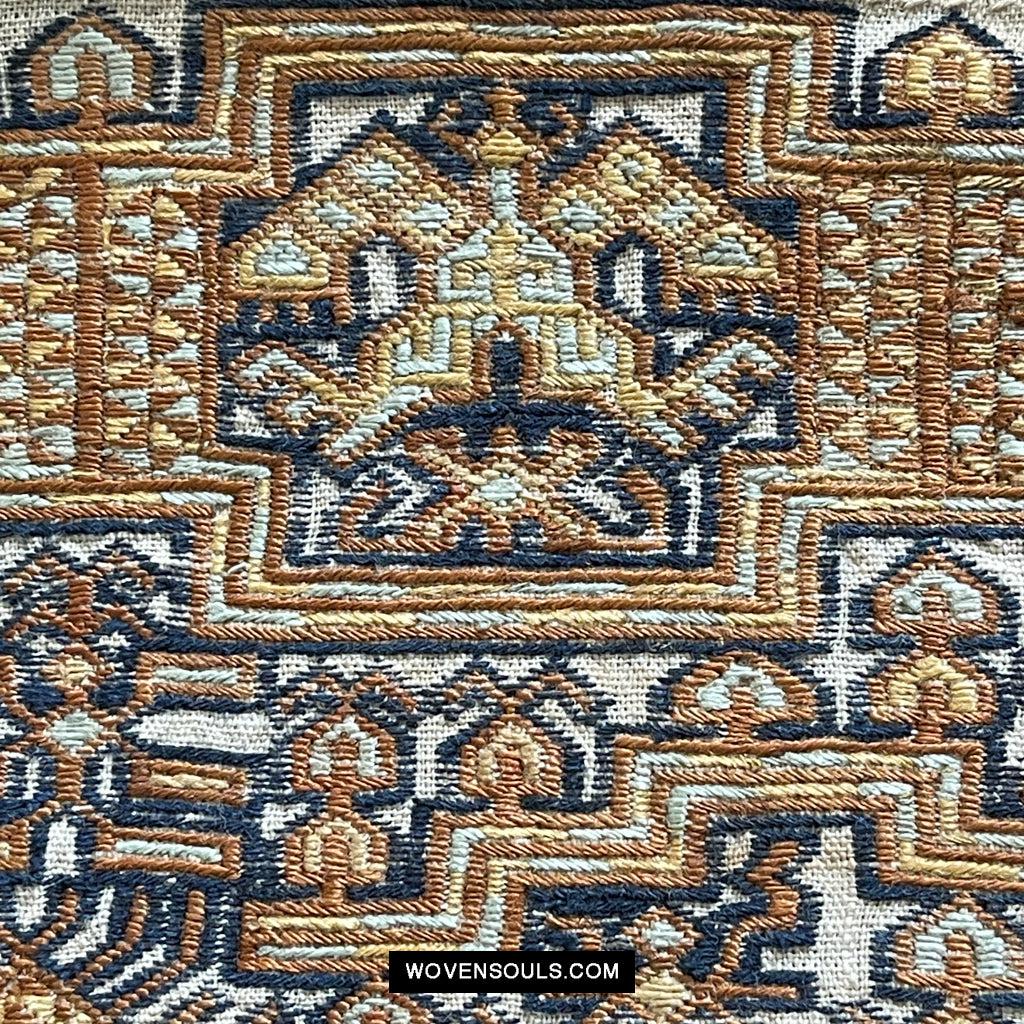 1617 Museum-Quality Old Chinese Hainan Run Li Ethnic Minority Woven Tunic Jacket-WOVENSOULS Antique Textiles & Art Gallery