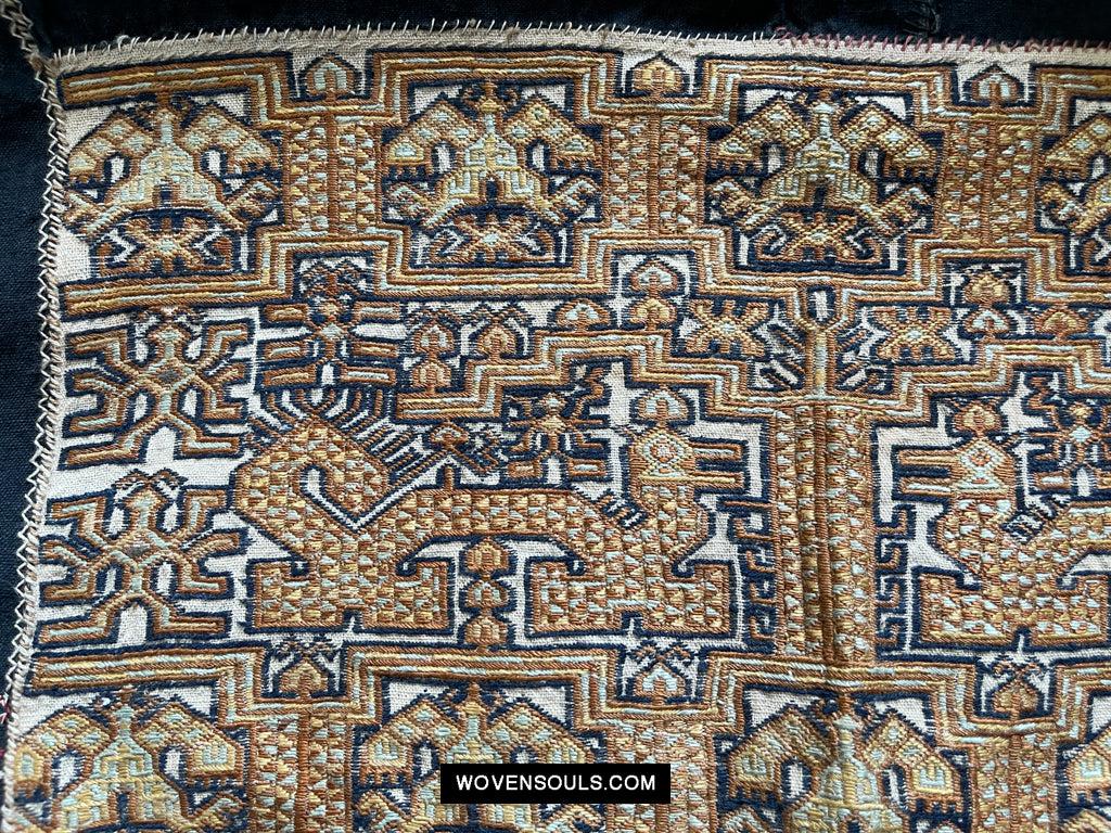 1617 Museum-Quality Old Chinese Hainan Run Li Ethnic Minority Woven Tunic Jacket-WOVENSOULS Antique Textiles & Art Gallery
