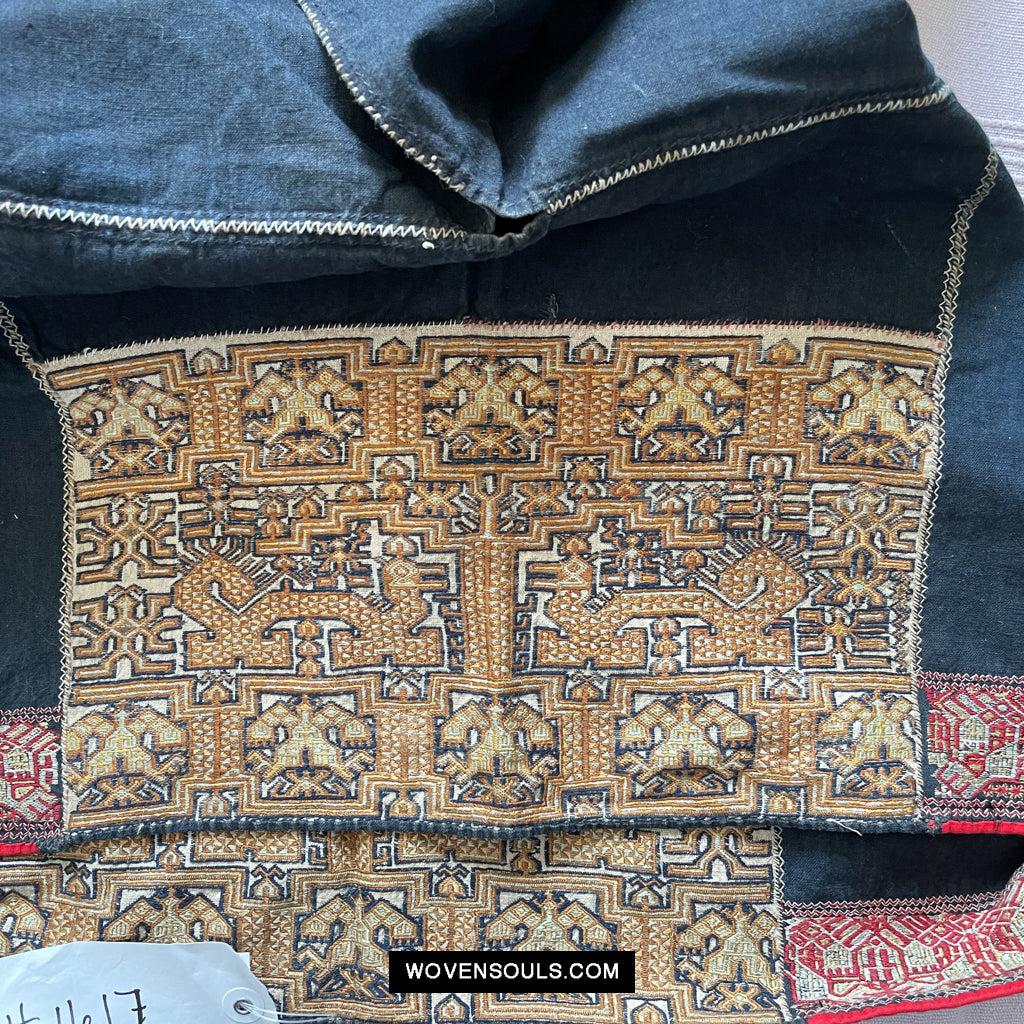 1617 Museum-Quality Old Chinese Hainan Run Li Ethnic Minority Woven Tunic Jacket-WOVENSOULS Antique Textiles & Art Gallery