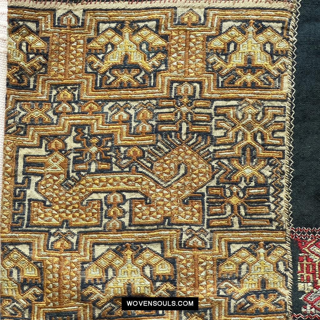 1617 Museum-Quality Old Chinese Hainan Run Li Ethnic Minority Woven Tunic Jacket-WOVENSOULS Antique Textiles & Art Gallery