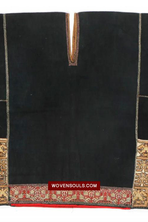 1617 Museum-Quality Old Chinese Hainan Run Li Ethnic Minority Woven Tunic Jacket-WOVENSOULS Antique Textiles & Art Gallery