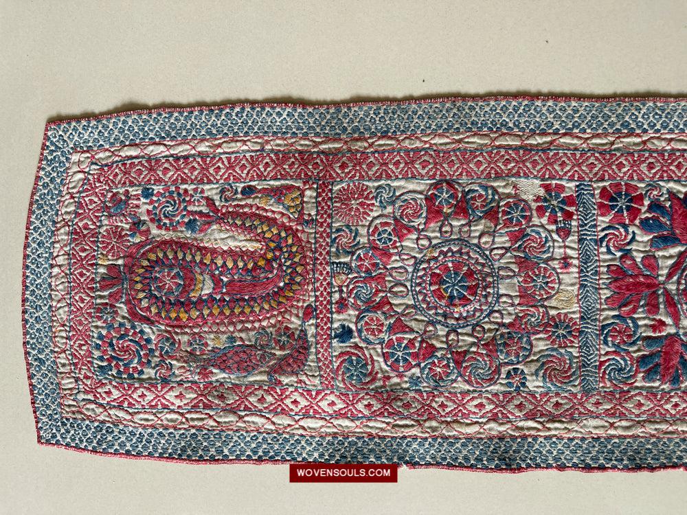 1619 SOLD Antique Figurative Kantha Embroidery-WOVENSOULS Antique Textiles & Art Gallery