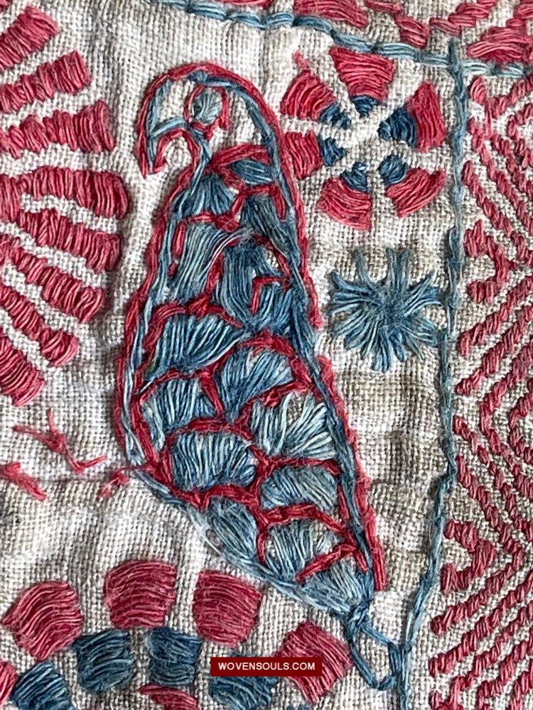 1619 SOLD Antique Figurative Kantha Embroidery-WOVENSOULS Antique Textiles & Art Gallery