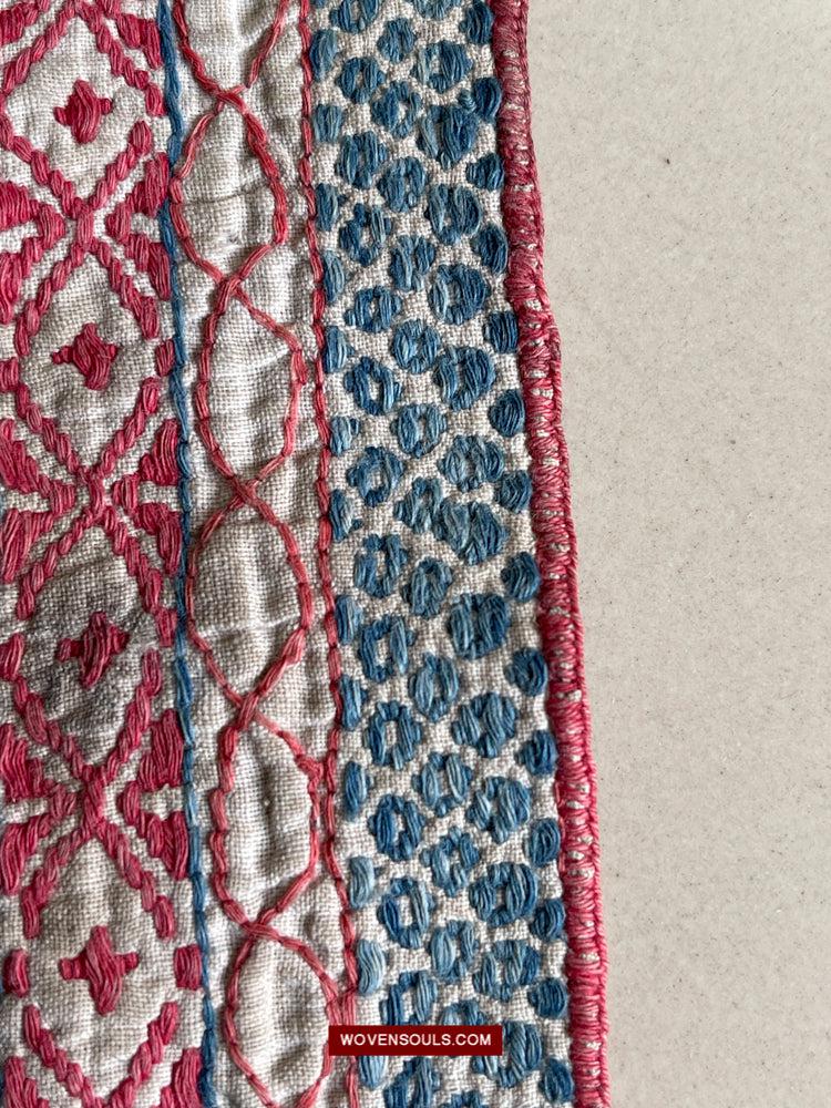 1619 SOLD Antique Figurative Kantha Embroidery-WOVENSOULS Antique Textiles & Art Gallery