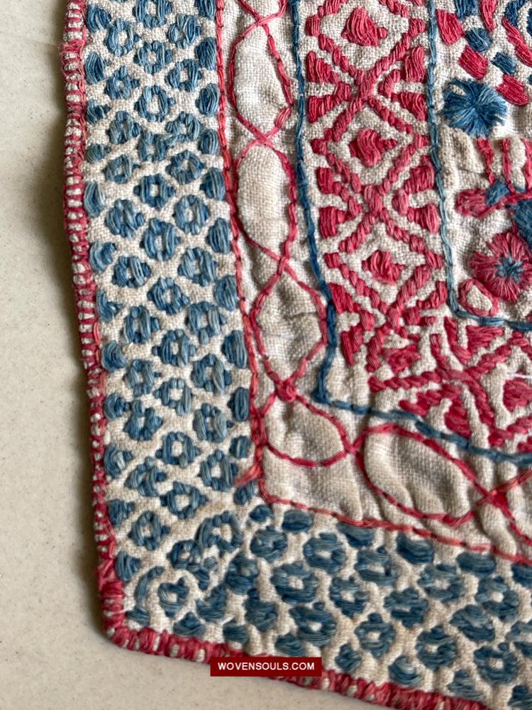 1619 SOLD Antique Figurative Kantha Embroidery-WOVENSOULS Antique Textiles & Art Gallery